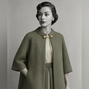 Elegant Green Women's Coat